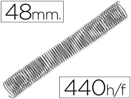 Espiral q-connect metalica 64 5:1 48mm 1,2mm caixa de 25 unidades , Q-connect , 64086 , 5705831044777